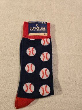 Juncture Men's Baseball Crew Socks - Navy Blue - Size 6-12 - NWT